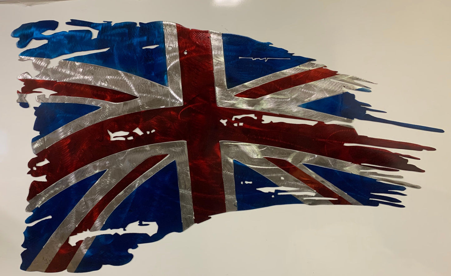 Tattered Union Jack Flag Metal